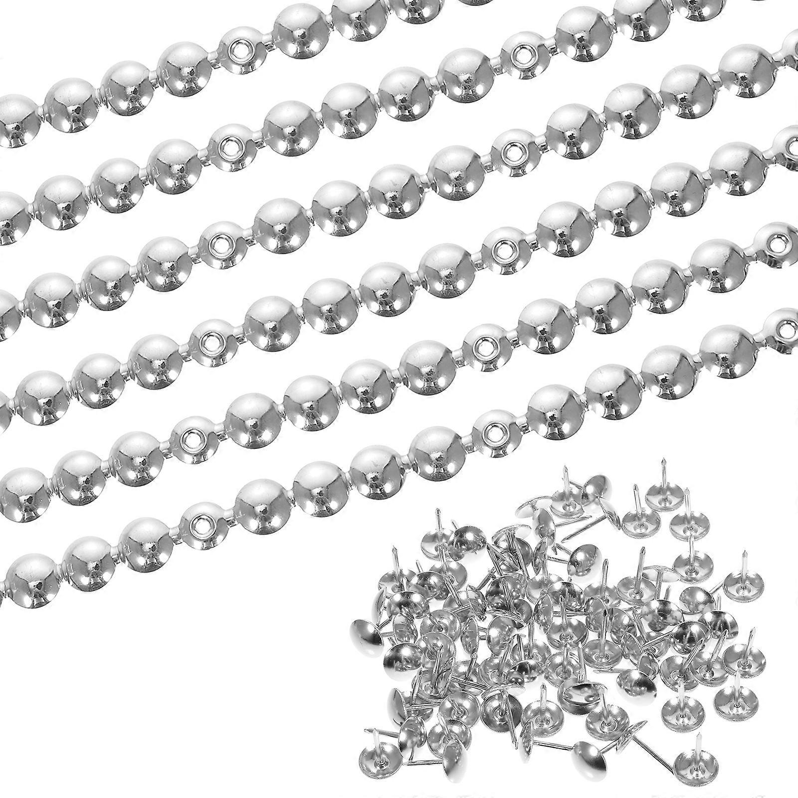 Stück Dekorative Nagelleisten, Möbelnagelköpfe, Polsternägel, Sofanägel, 1 M-100.00x1.10x0.40cm-silver