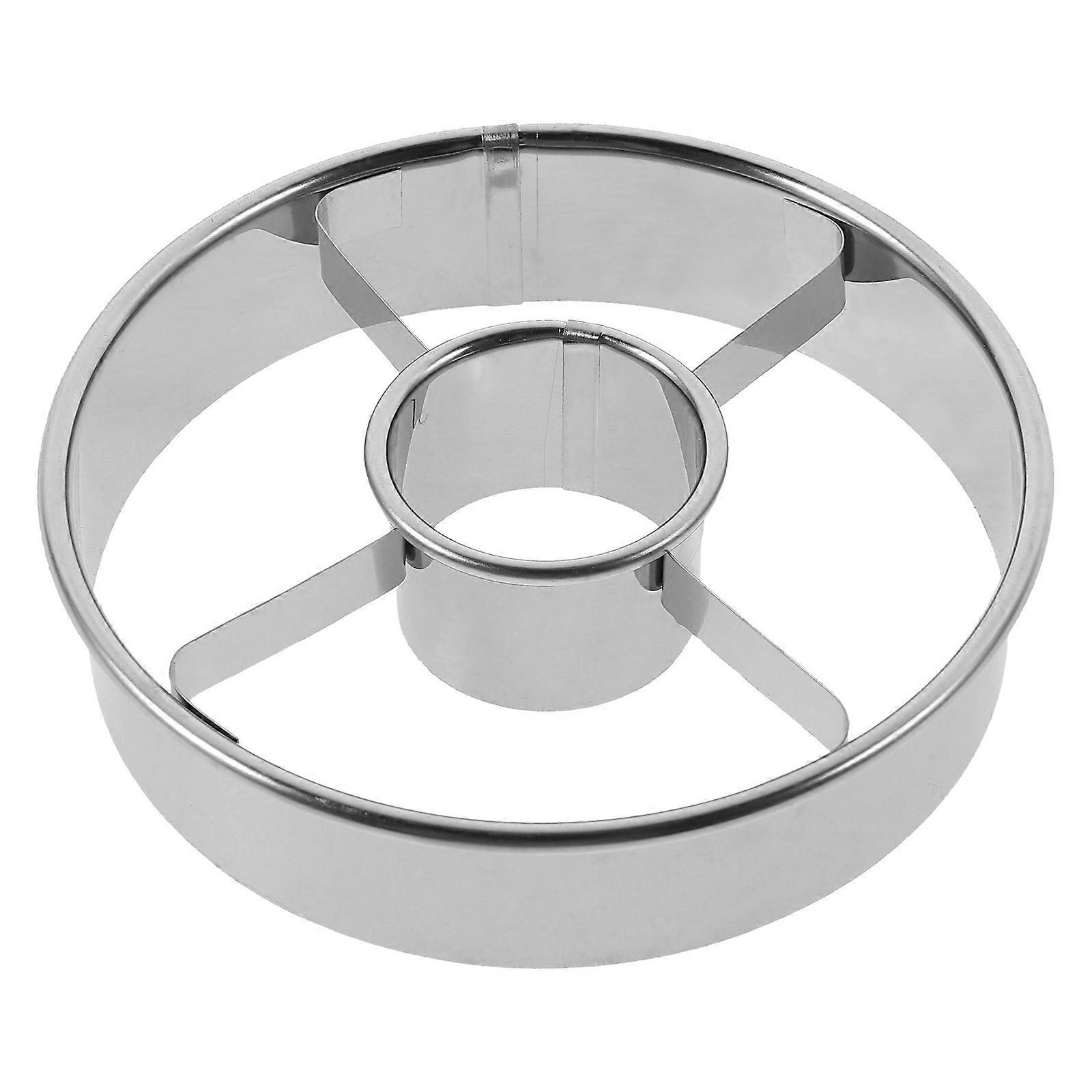 Wiederverwendbare Runde Donut-ausstecher, Kuchendekorationsform, Backformen Aus Edelstahl-9.80x9.80x2.40cm-silver