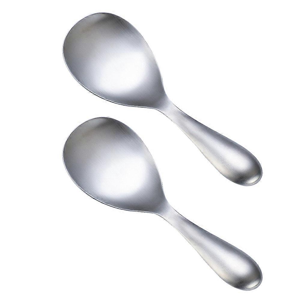 Stück Edelstahl-reislöffel, Praktische Große Schöpfkellen, Reislöffel (silber)-20.00x6.90x1.60cm-silver