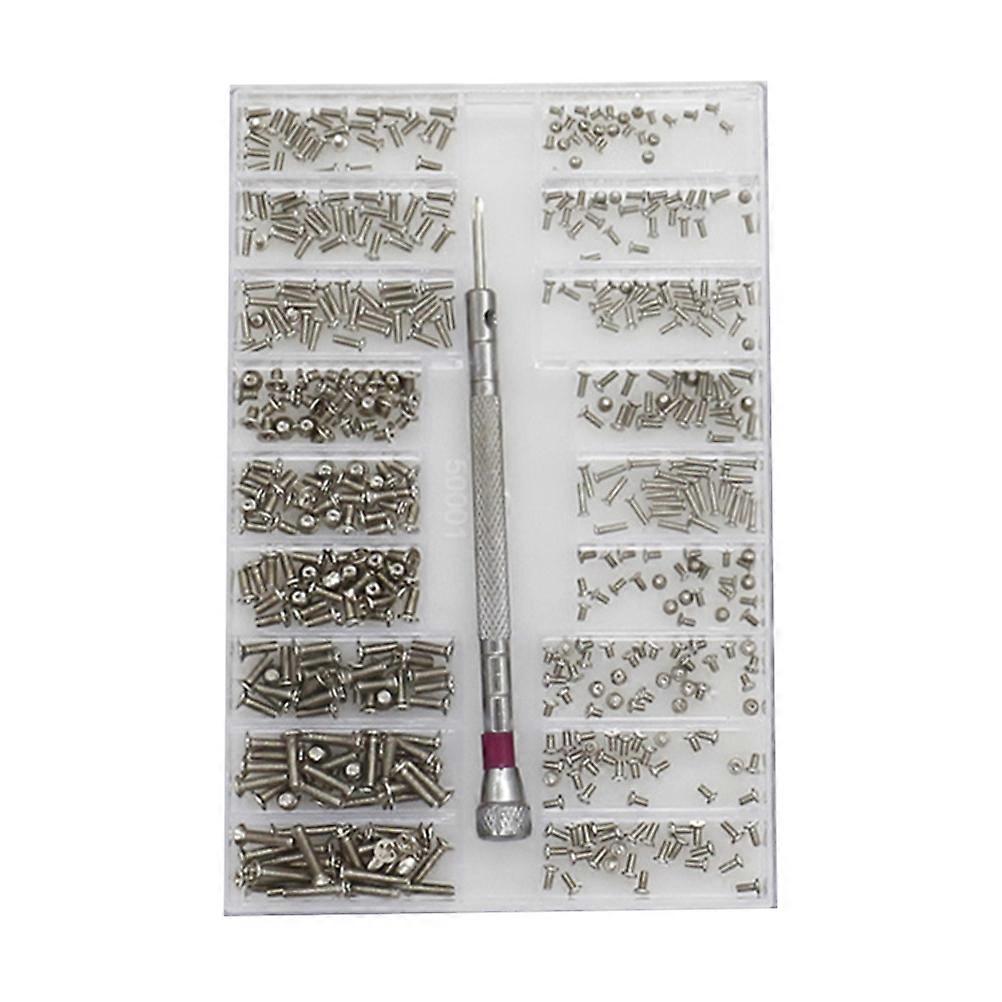 Set Miniatur-schraubensatz Mechanische Glas-laptop-minischrauben Gemischt Geeignet Für Alle Arten-12x8cm-silver