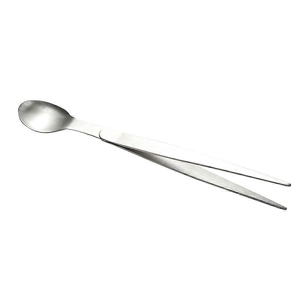 Mini-probierlöffel Aus Edelstahl, Essstäbchen, Pinzette, Integrierter Löffel, Kochlöffel Für Hotel, Küche, Restaurant (20,5 Cm)-20.5x2cm-silver