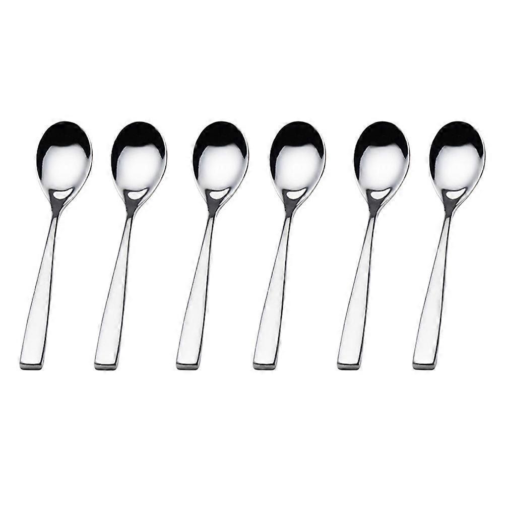 Stück Kreative Teelöffel, Kaffeelöffel, Dessertlöffel, Suppenlöffel Aus Edelstahl 304-15.40x2.80x0.50cm-silver