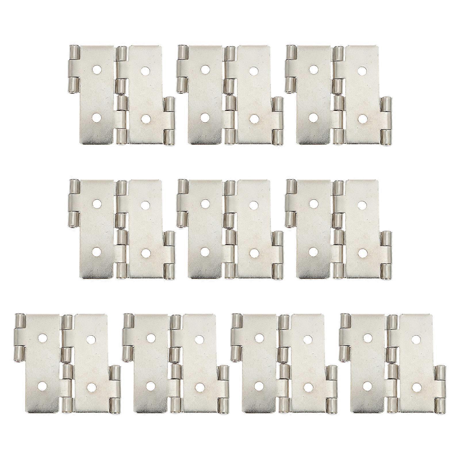 10 Stück Scharniere Für Faltwände, Eisenscharniere Für Schränke, Türscharniere Im Retro-stil-4.70x4.50x0.50cm-silver