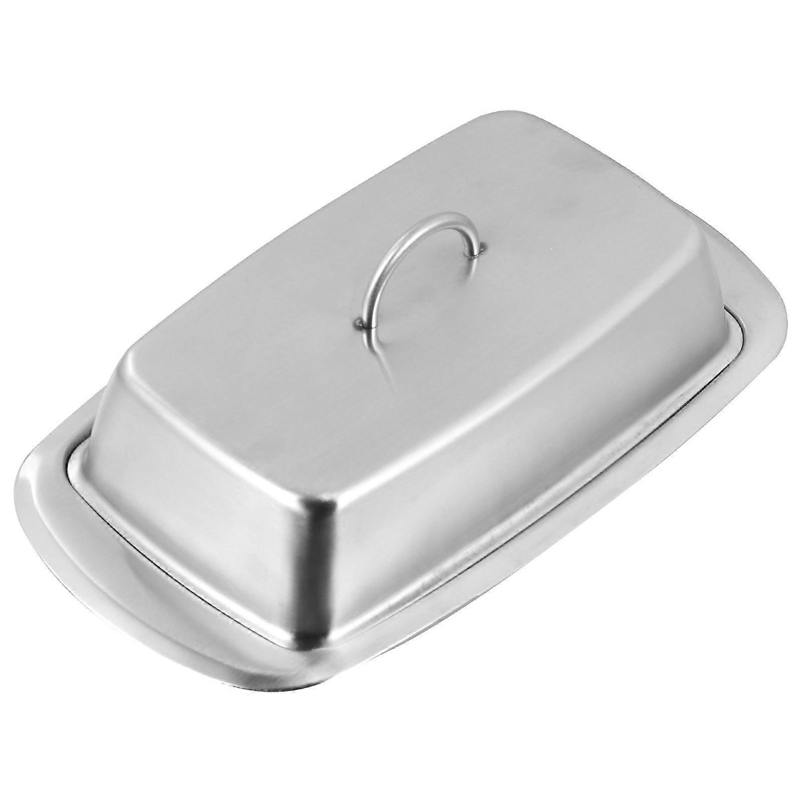 Stück Mehrzweck-frischhaltebox, Sichere Butterdose, Aufbewahrungsbox (silber)-19.5x7.2cm-silver