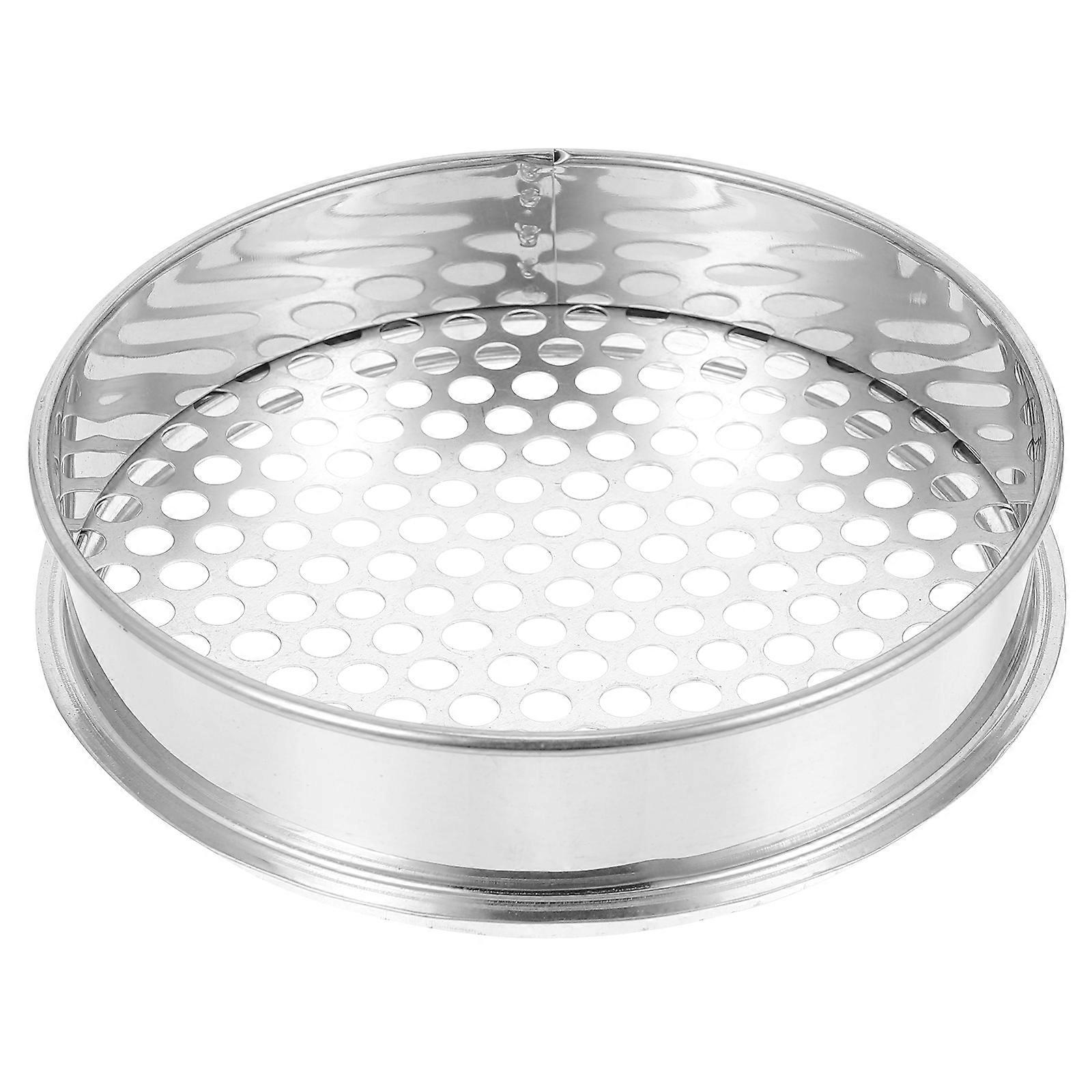 Stück 20 Cm Erdsieb Aus Edelstahl, 10 Mm Runde Löcher, Bodenfilter, Gartenbedarf, Runde Löcher, 10 Mm-20x5cm-silver