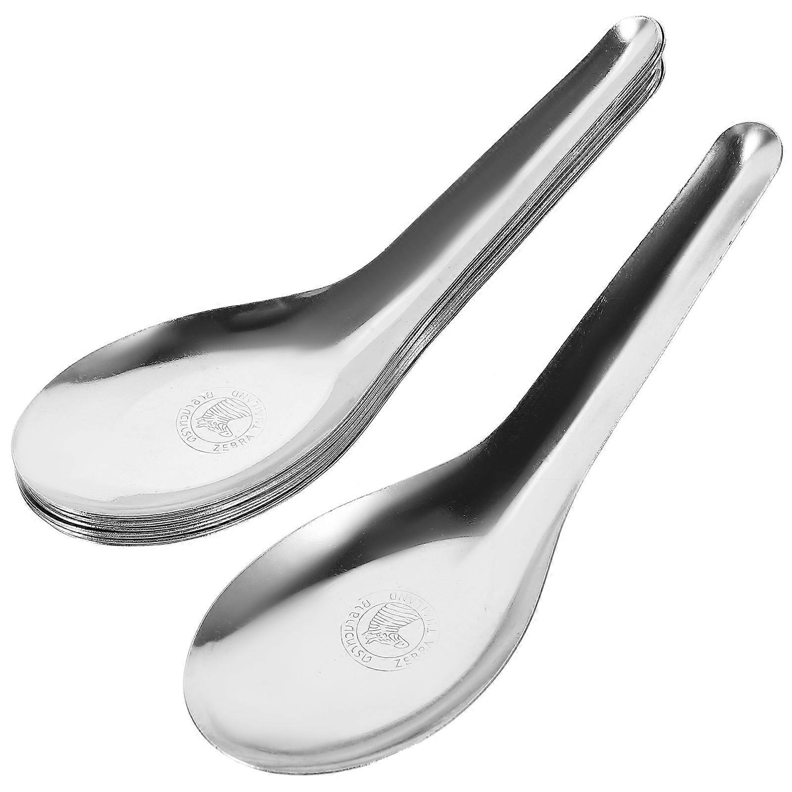 10er-pack Multifunktionslöffel Aus Edelstahl, Speiselöffel, Küchenhelfer-silver