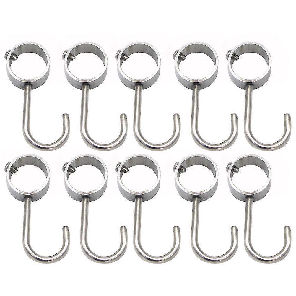 10 Stück Robuste Kleiderschrankhaken, Spezielle Rohrhaken, Premium-rohrstangenhaken-7.80x3.30x2.60cm-silver