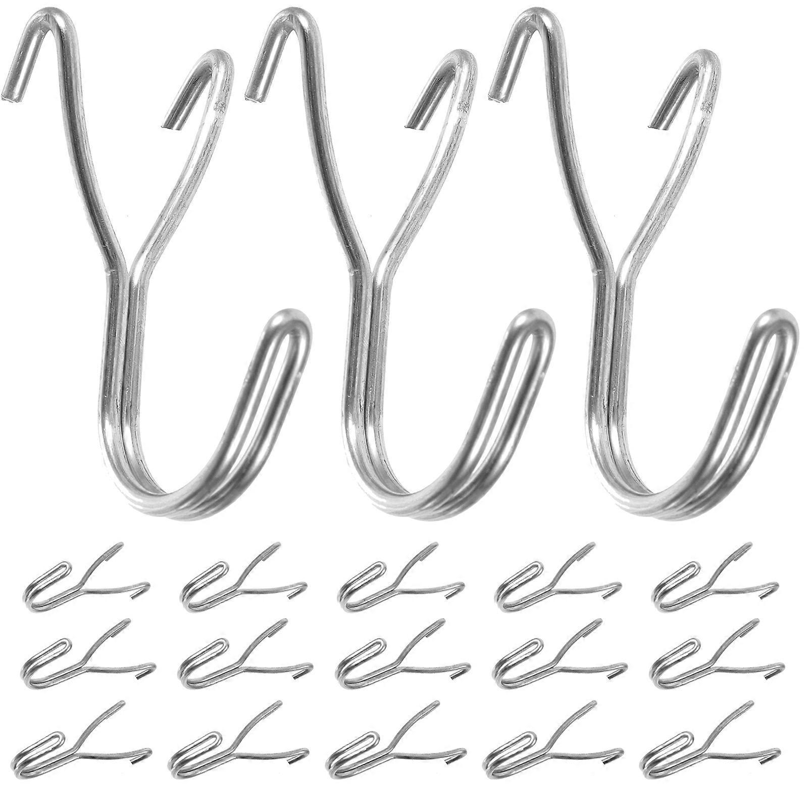 20 Stück Lochwandhaken Schlüsselaufhänger 2,5 Cm Lochabstand Lochwand-organizerhaken-4.5x3x2cm-silver