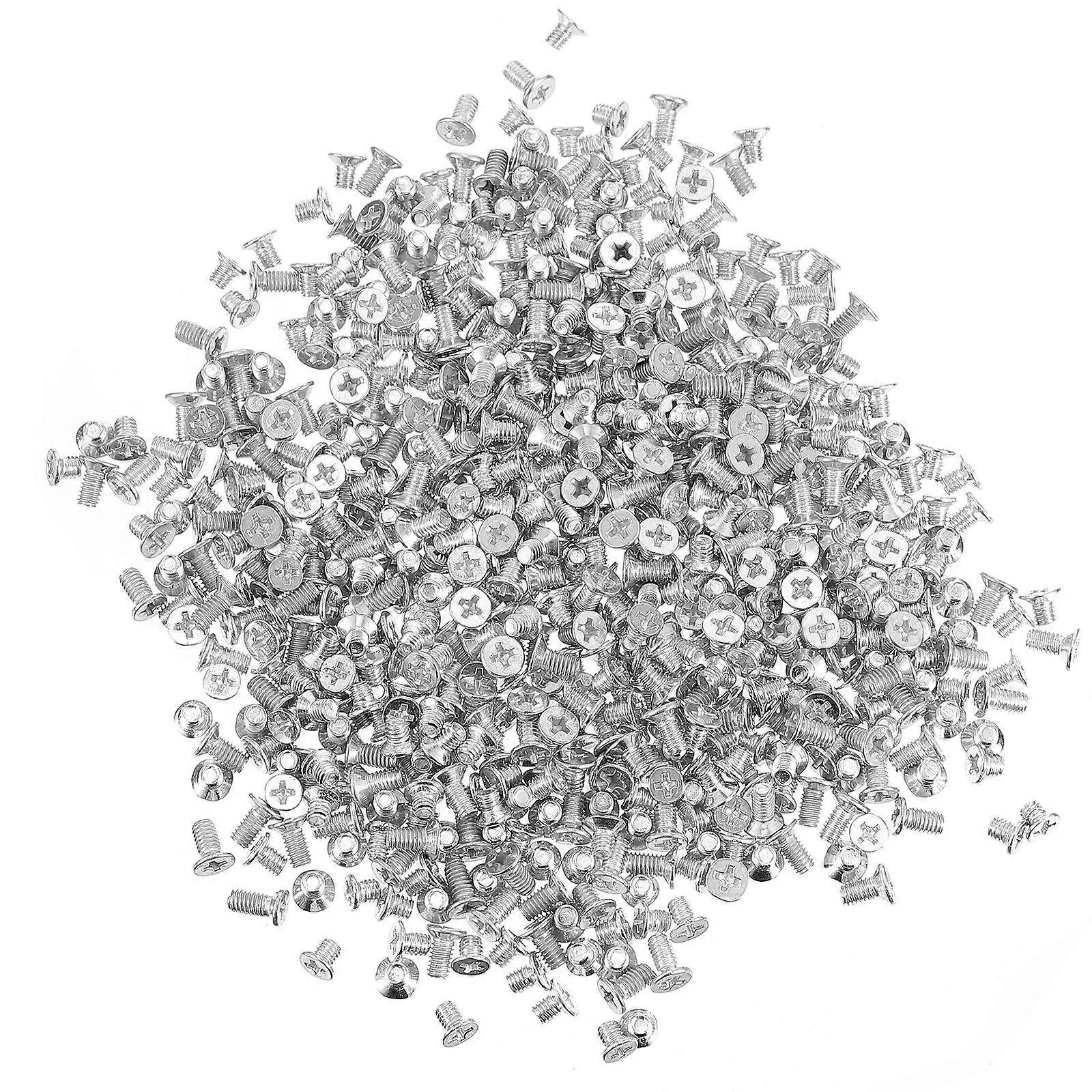 600 Stück Wandplattenschrauben, Gewindeschrauben Für Schalterabdeckungen, Steckdosenschrauben-0.8x0.7cm-silver