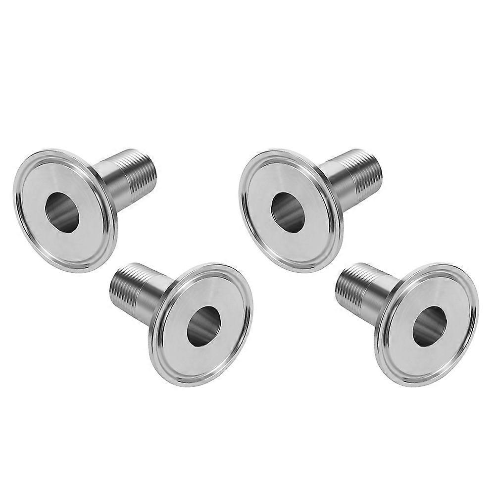 Stück Tri-clamp-schlauchanschlussadapter Aus Edelstahl Mit Klemmringverschraubung Für Sanitärrohre-5x5cm-silver