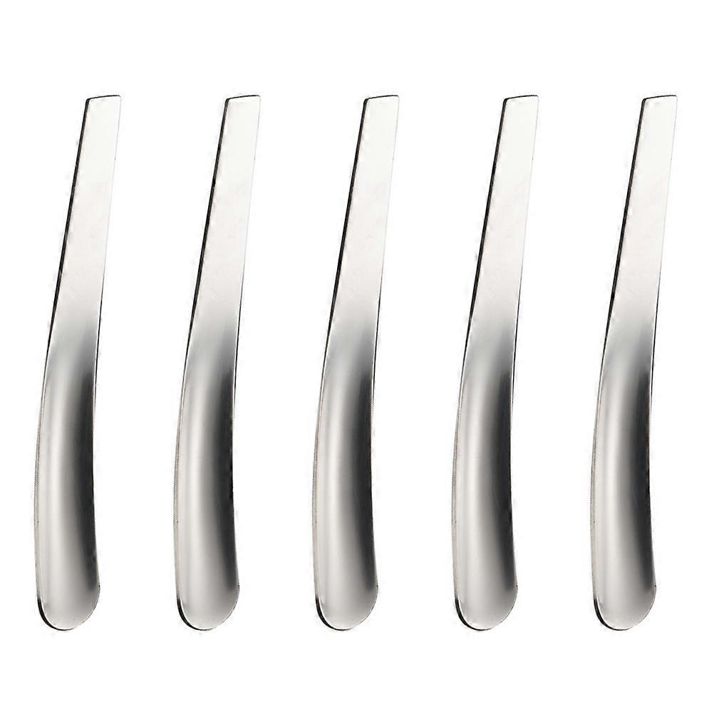 5-teiliges Set Edelstahllöffel, Küchenlöffel, Eierlöffel, Frühstückslöffel, Minilöffel-10.70x1.50x0.20cm-silver