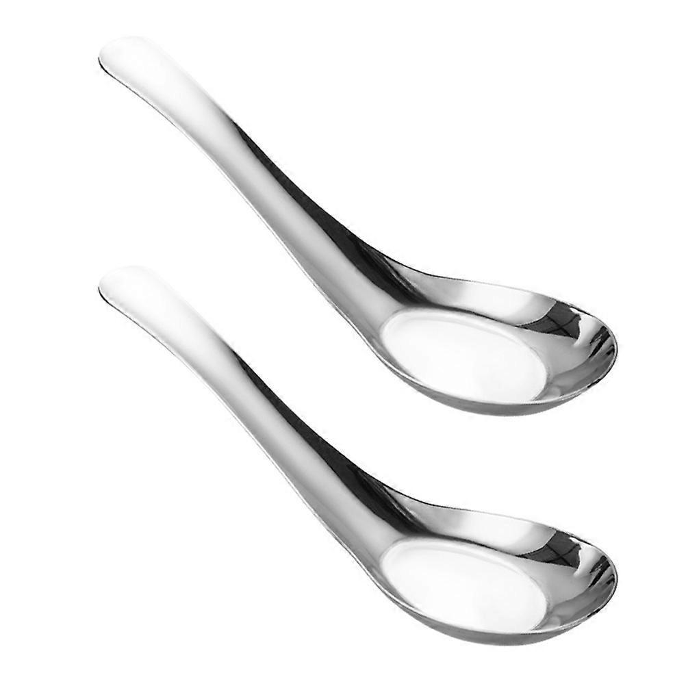 Stück Edelstahl-suppenlöffel Mit Flachem Boden, Restaurantgeschirr, Müslilöffel-14.00x4.10x1.50cm-silver