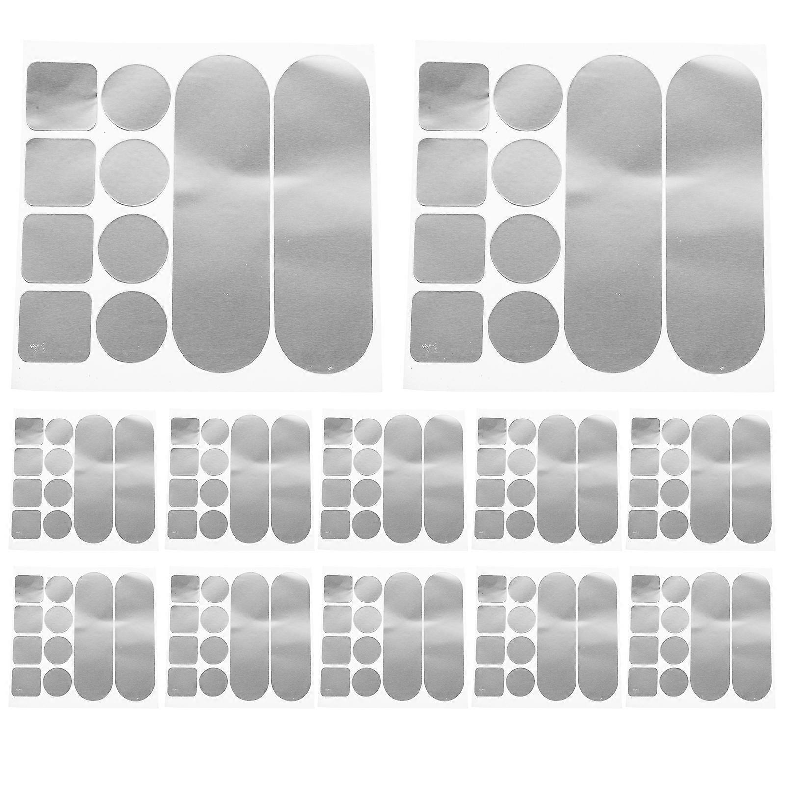 12 Bögen Küchenutensilien-aluminiumaufkleber, Tragbare Reparaturflicken, Suppentöpfe-reparaturflicken-11x10.8cm-silver