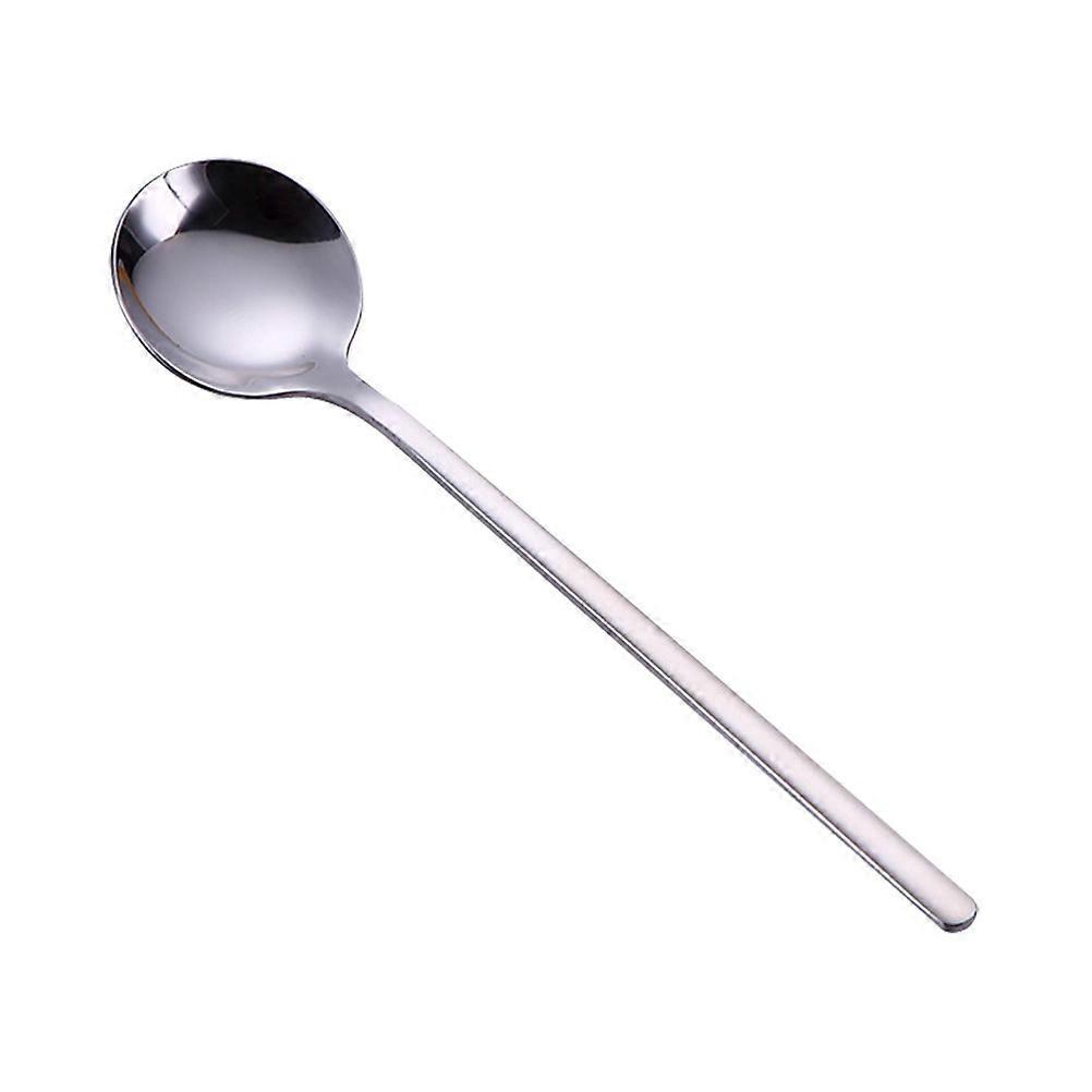 Stück Runde Edelstahllöffel, Kaffeelöffel, Bouillonlöffel Für Die Gastronomie (silber)-13.20x3.00x1.00cm-silver