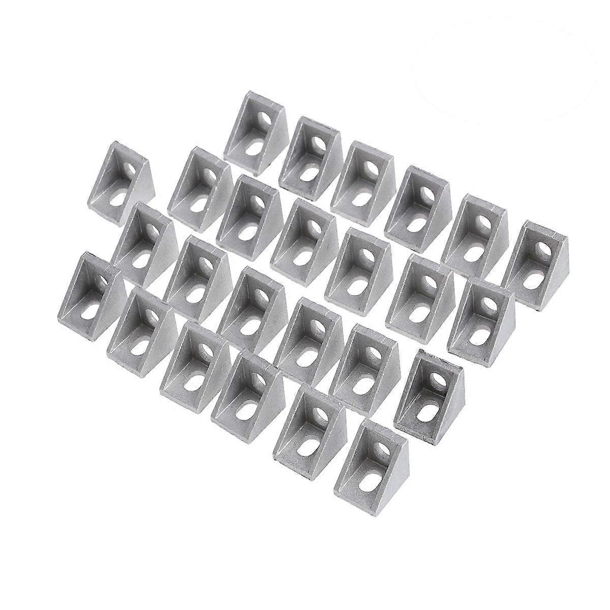 25 Stück Eckwinkel 2020 Für 20 Mm Aluminiumprofile (matt Poliert)-silver