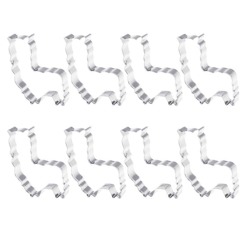 8-teiliges Set Alpaka-förmiger Ausstechformen Aus Edelstahl Für Kekse, Kuchen, Plätzchen, Fondant Und Mehr-7.00x5.00x1.50cm-silver