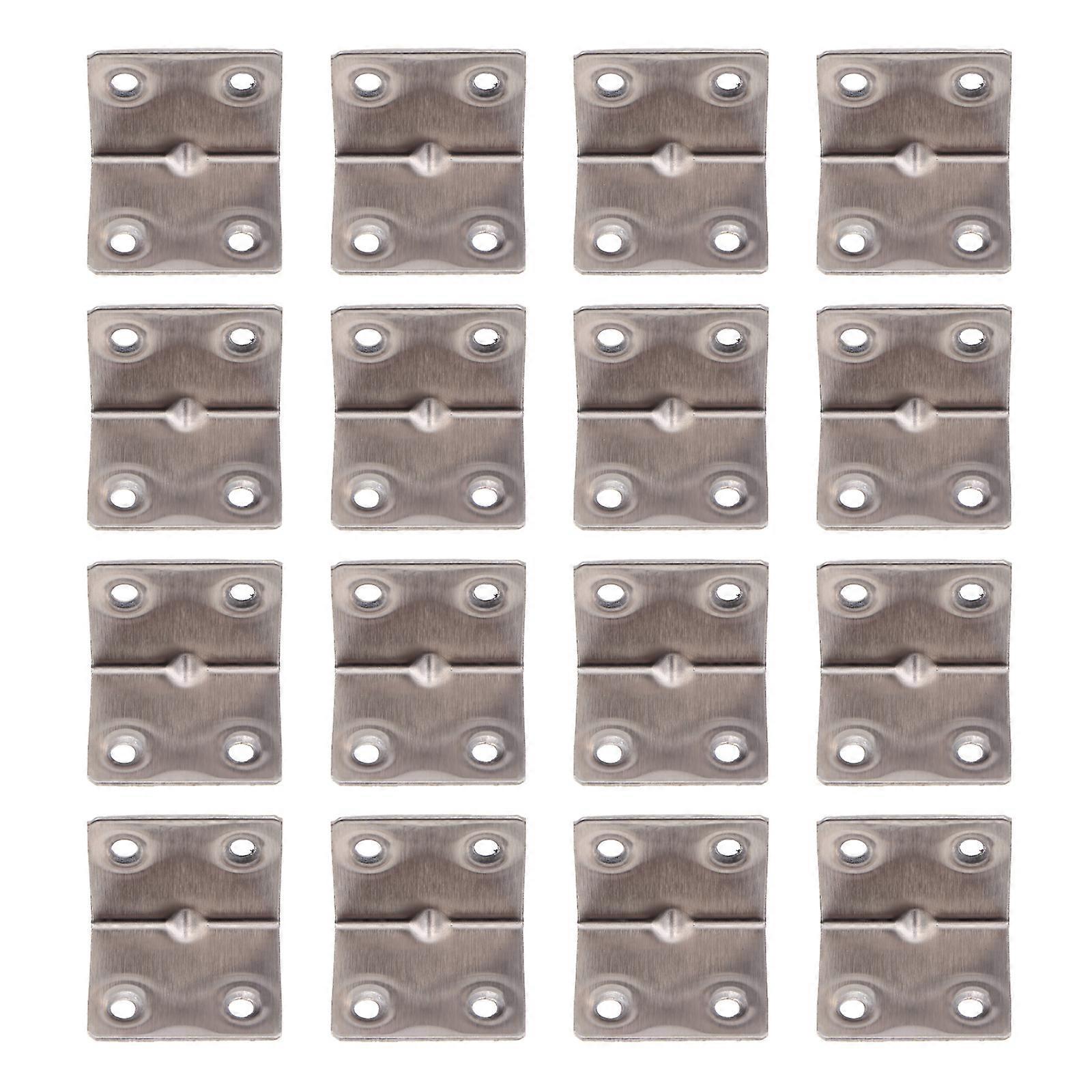 16 Stück Edelstahl-eckverbinder, Hochbelastbar, 90°-winkel-5x5x4cm-silver