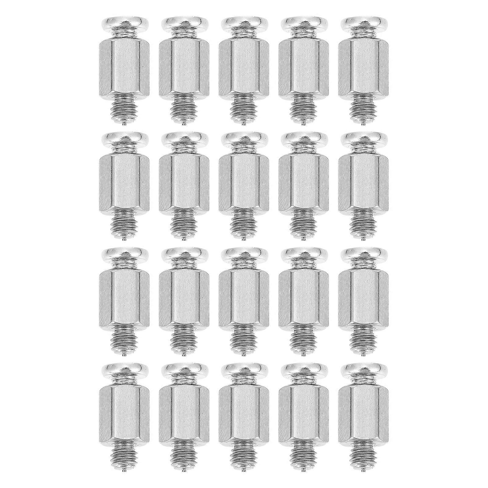 20 Stück Metallschrauben Für M.2 Ssd- Und M.2-motherboard-befestigungsschrauben Mit Sechskantmuttern-0.8x0.4x0.4cm-silver