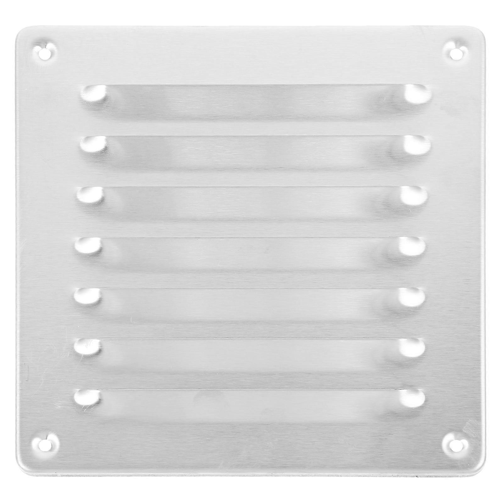 Quadratische Lüftungsabdeckung, Lüftungsgitter Mit Lamellen Für Die Luftrückführung, Lüftungsgitterabdeckung Aus Edelstahl-15.50x15.50x0.60cm-silver