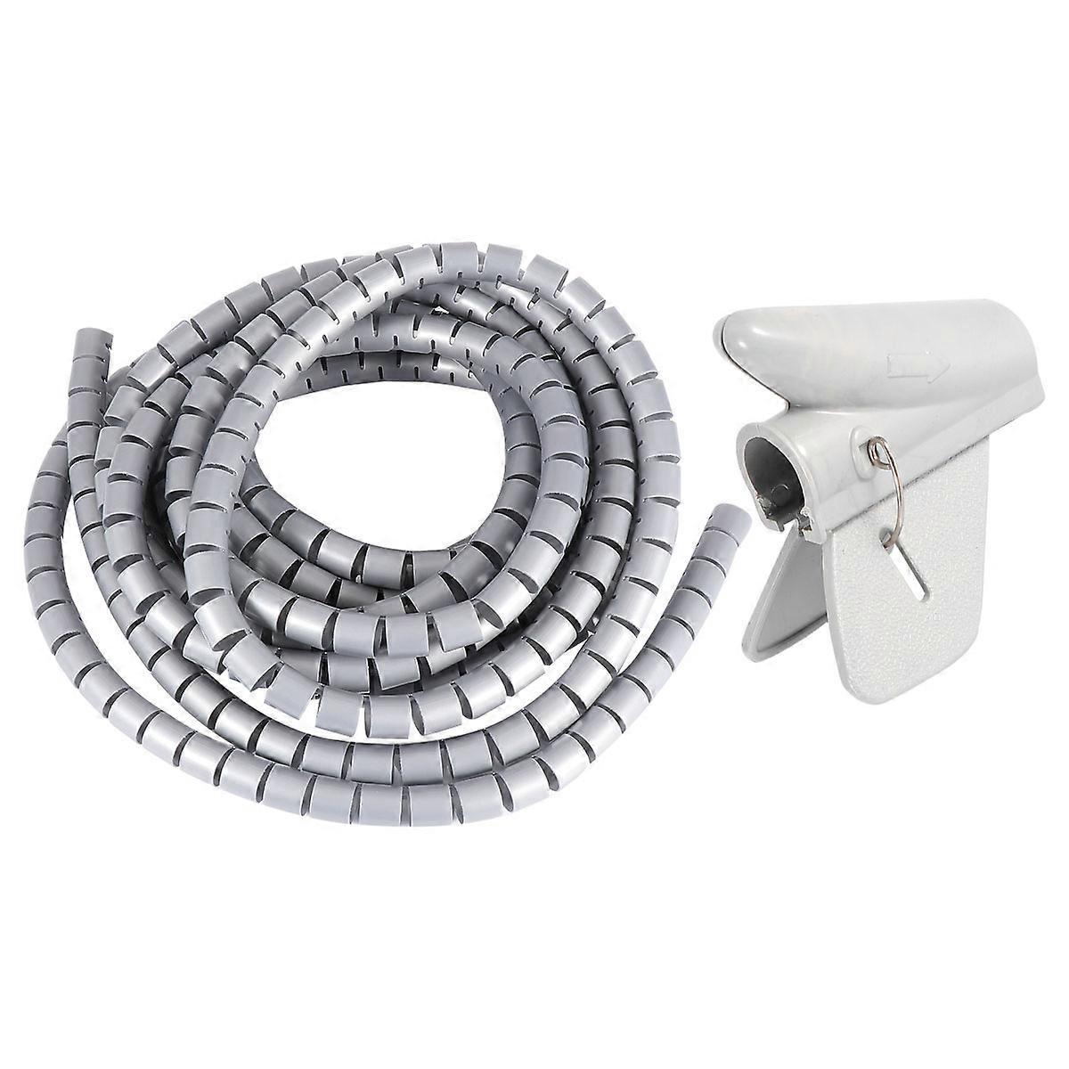 16 Mm Flexibler Spiralkabelorganisator, Aufbewahrungsrohr, Kabelschutz, Kabelaufwickler, Schreibtisch-ordnung, Kabelzubehör (grau)-500x1.6cm-grey