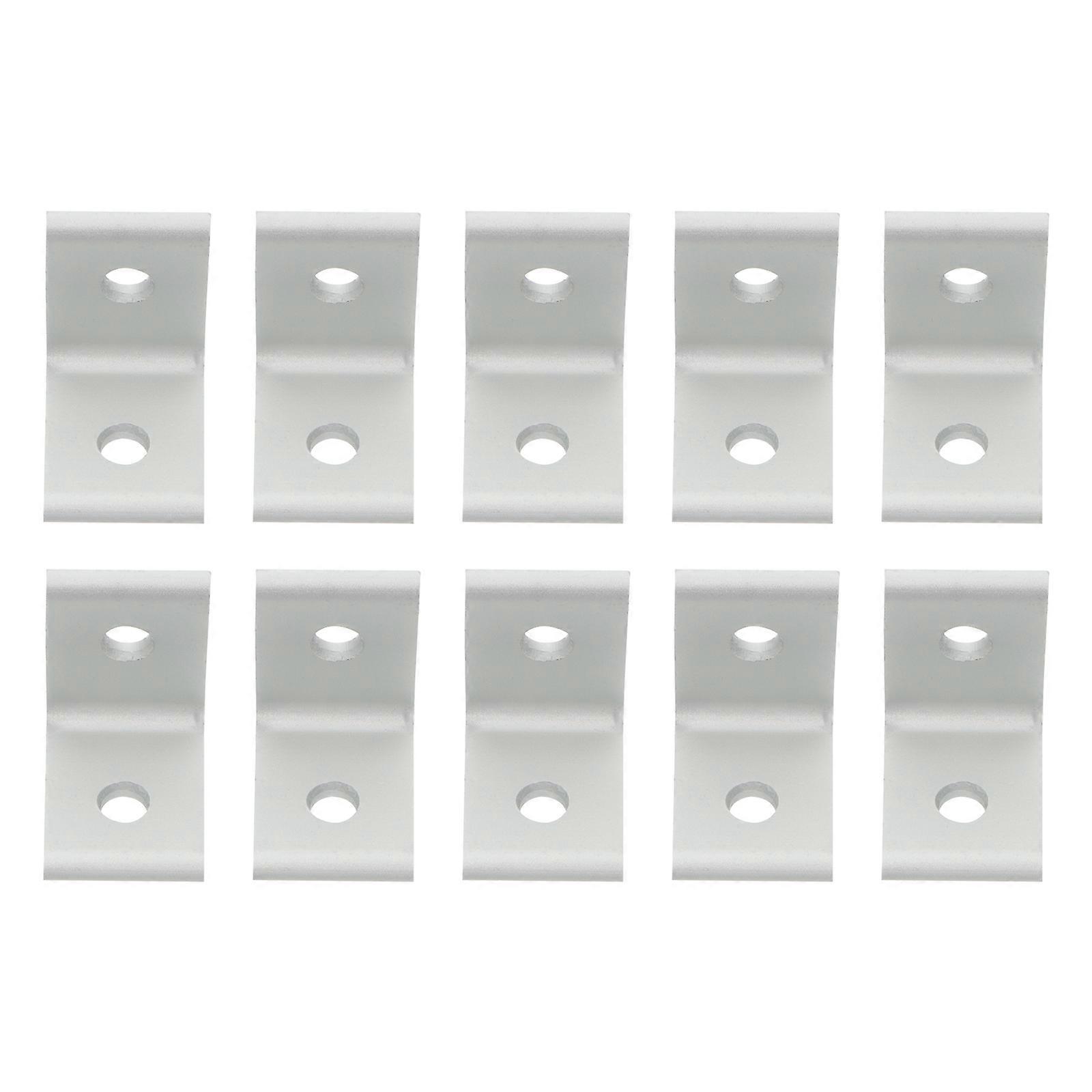 10 Stück L-förmige Eckverbinder, Winkelverbinder, Verbindungsstücke Aus Aluminiumprofil-2.5x2.5cm-silver