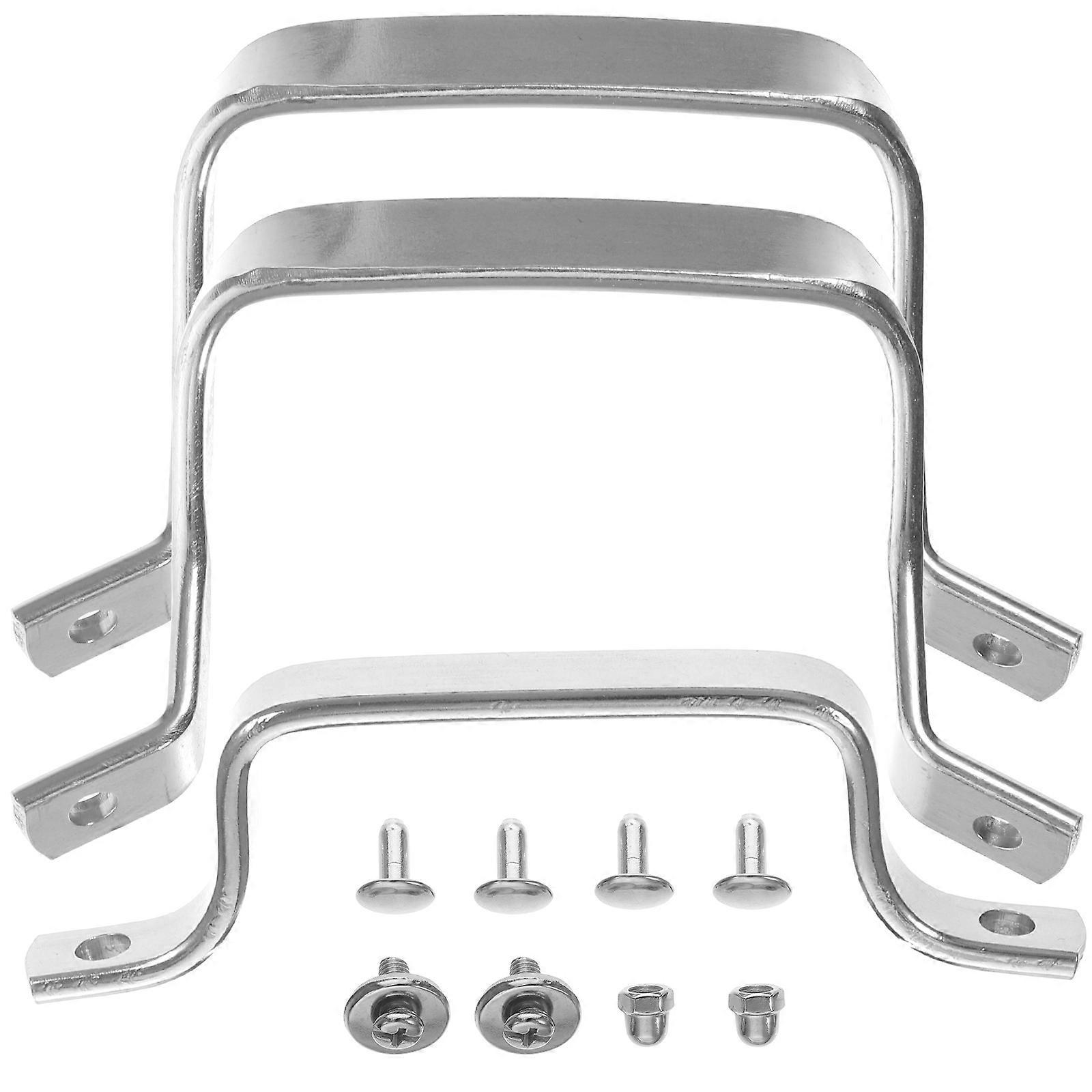 Set Ersatz-pfannengriffe Aus Edelstahl, Seitengriffe Für Kochtöpfe-11x8.5x1.2cm-silver