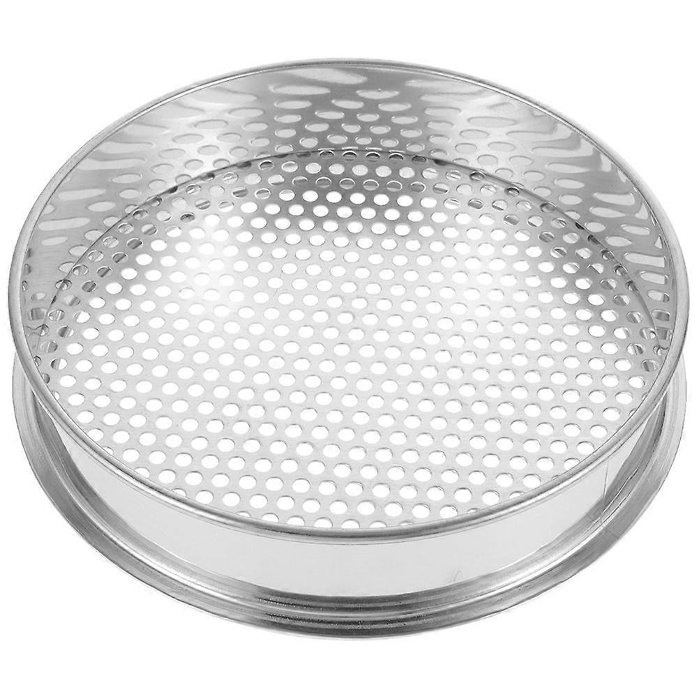 Rundes Bodenklassierungssieb Aus Edelstahl, Metallsieb Für Den Hausgebrauch-20.00x20.00x5.50cm-silver
