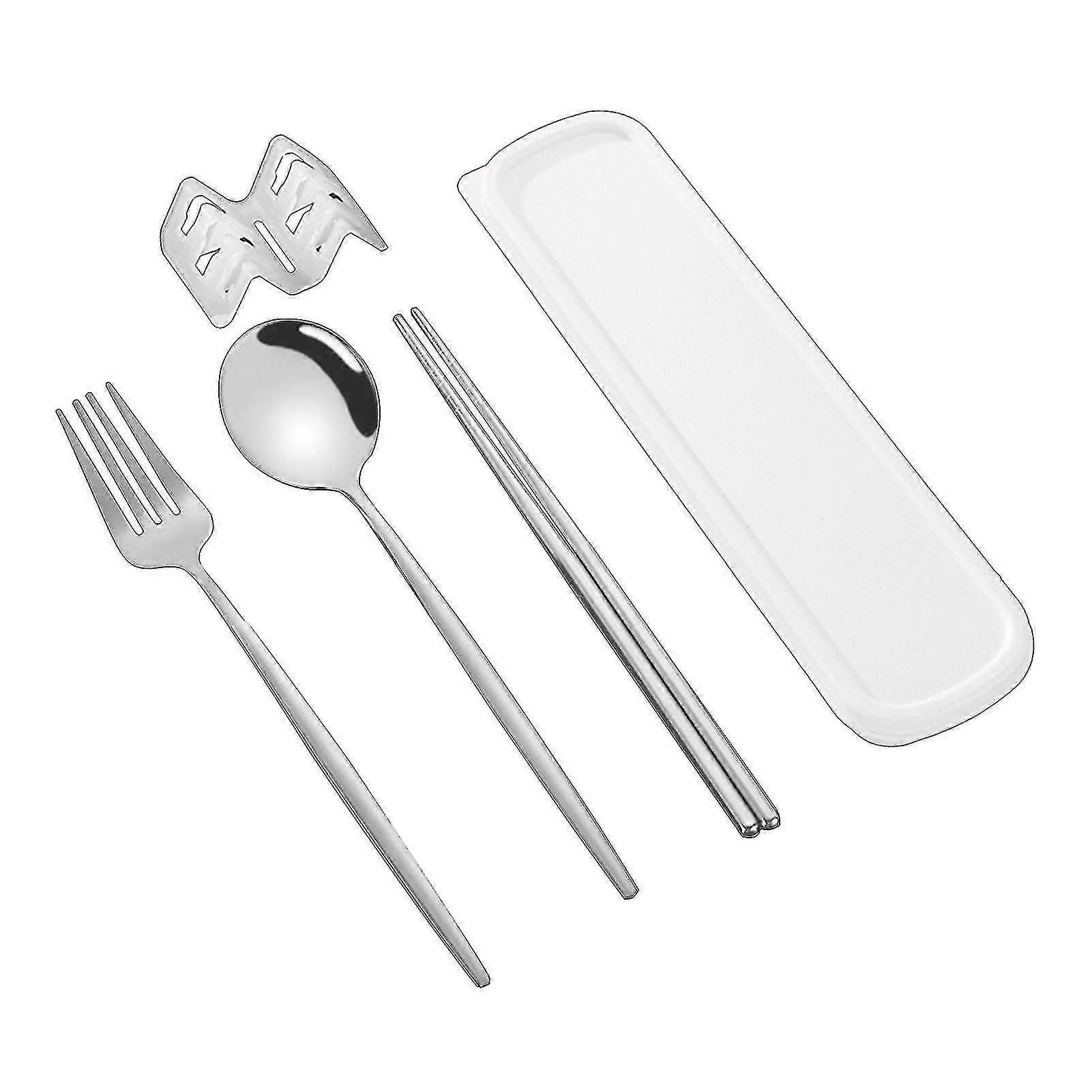 Koreanisches Besteckset Aus Staubdichtem Edelstahl, Bestehend Aus Essstäbchen, Gabel Und Löffel, Für Den Täglichen Gebrauch (kaesi Kb).-2pcs-red Golden
