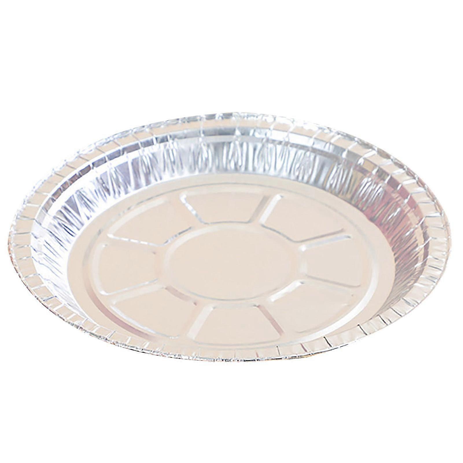 50 Stück Hitzebeständige, Ölabweisende, Silberfarbene, Robuste Einweg-kuchenformen Aus Aluminiumfolie – Küchenbedarf-9inch