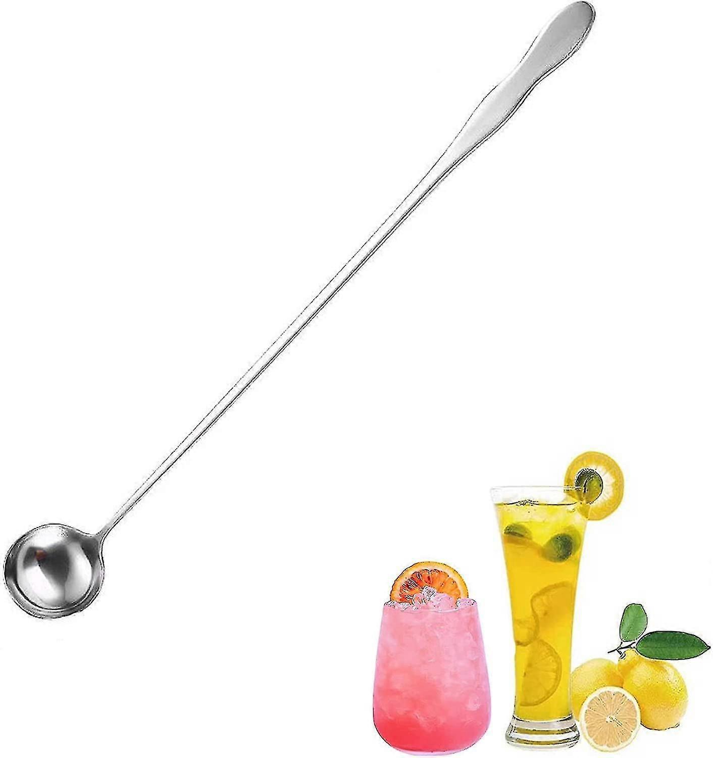 30 Cm Langer Rührlöffel, Mixlöffel Mit Langem Griff, Cocktaillöffel Aus Edelstahl, Mixlöffel Aus Edelstahl Für Eisgetränke, Glatter Langer Cocktail-rührlöffel