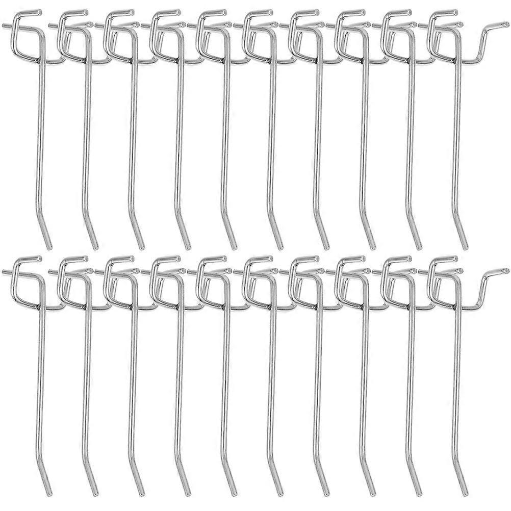 20 Stück Robuste Lochwandhaken Für Die Garagenorganisation-15.50x4.00x4.00cm-silver