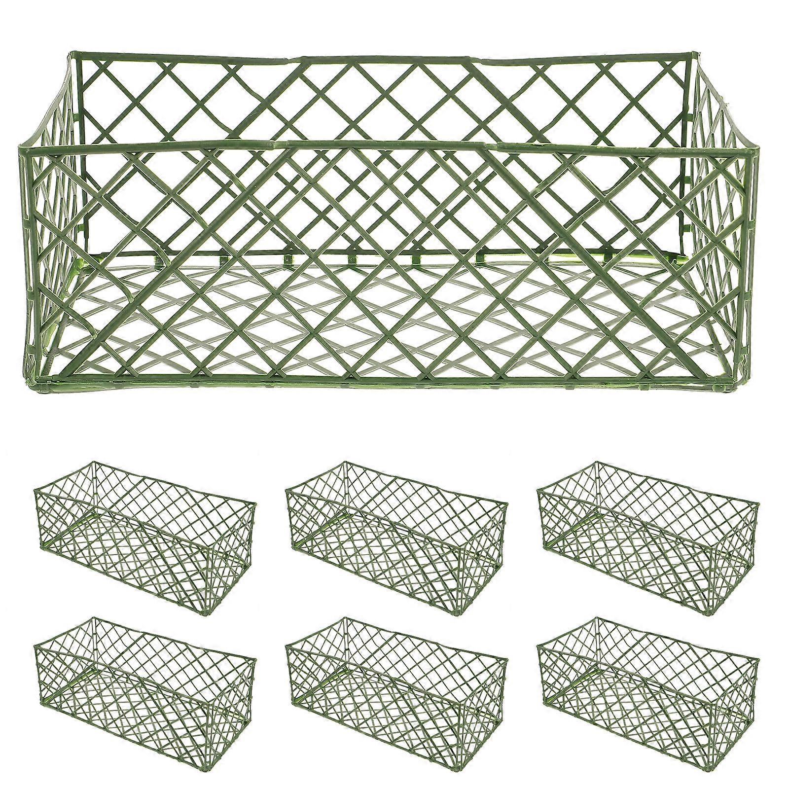 10 Stück Blumenerde-halter, Blumenerde-rahmen, Blumenarrangement-zubehör (grün)-23.5x11cm-green
