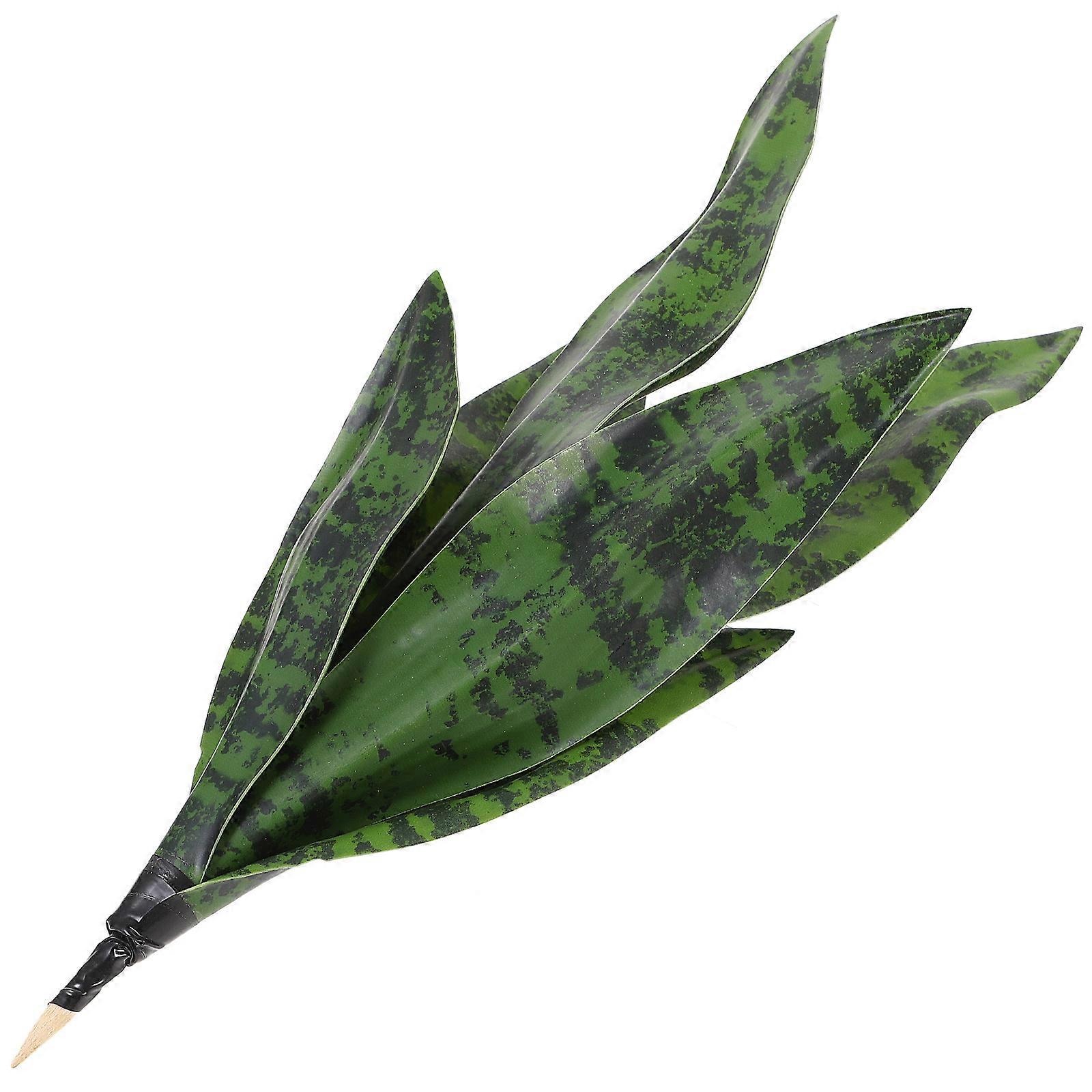 Künstliche Schlangenpflanze, Grüne Blätter, Dekorative Schlangenpflanze-32.5x13x10cm-green2
