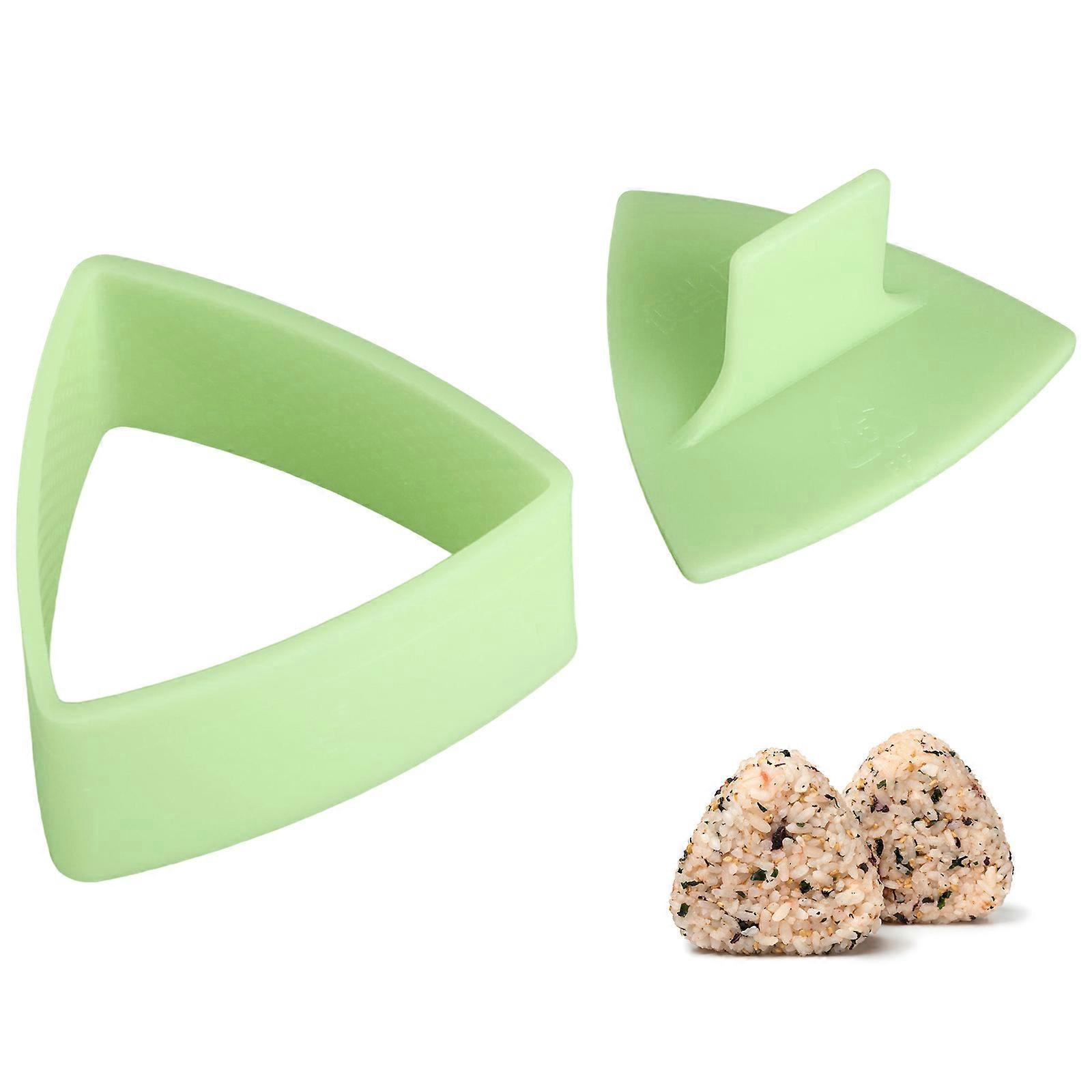 Diy Dreieckige Reisbällchenform Antihaftbeschichtung Sushi-küche Algen-reisbällchenform Trocken Geröstete Algen-bento-form (hellgrün)-8.54cm-green