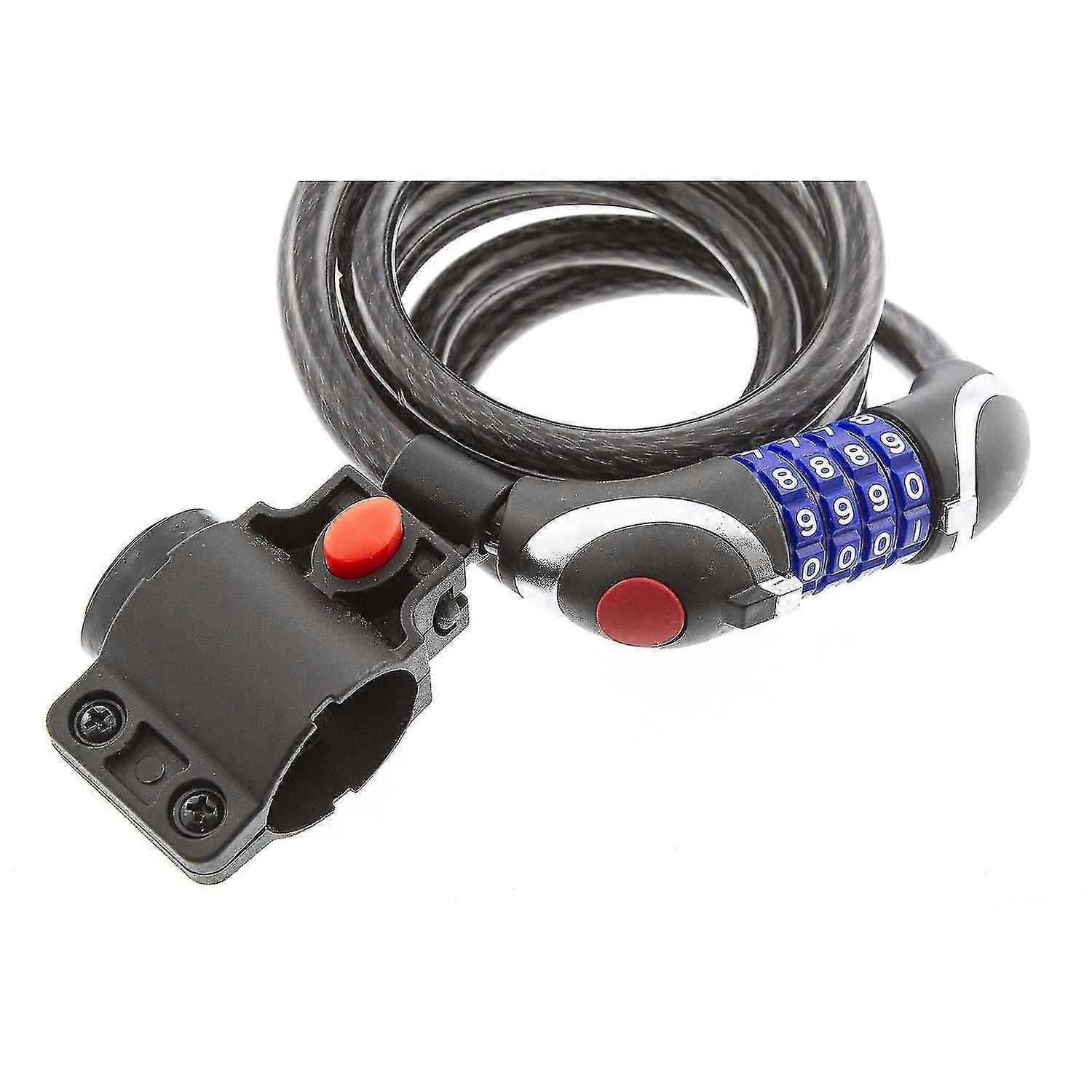 Motorrad-led-lichtschloss Mit Kabel, Tragbares Motorrad-diebstahlsicherungsschloss Mit Kabel