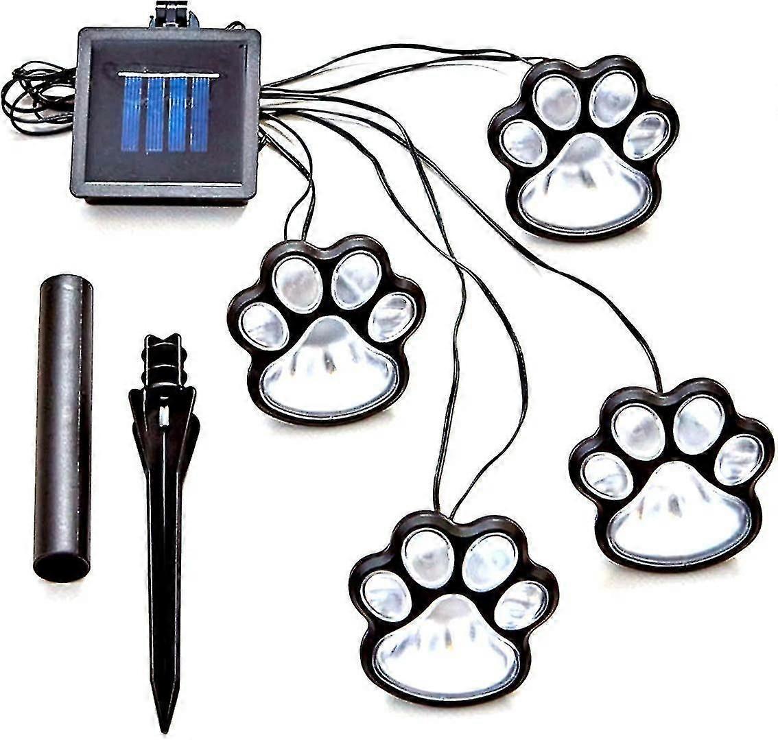 Solar-led-leuchten (4er-pack) Gartenleuchten In Krallenform Für Wege, Rasen, Hof Und Außendekoration – Ideal Für Jeden Haustierbesitzer (hunde- Oder Katzenliebhaber).