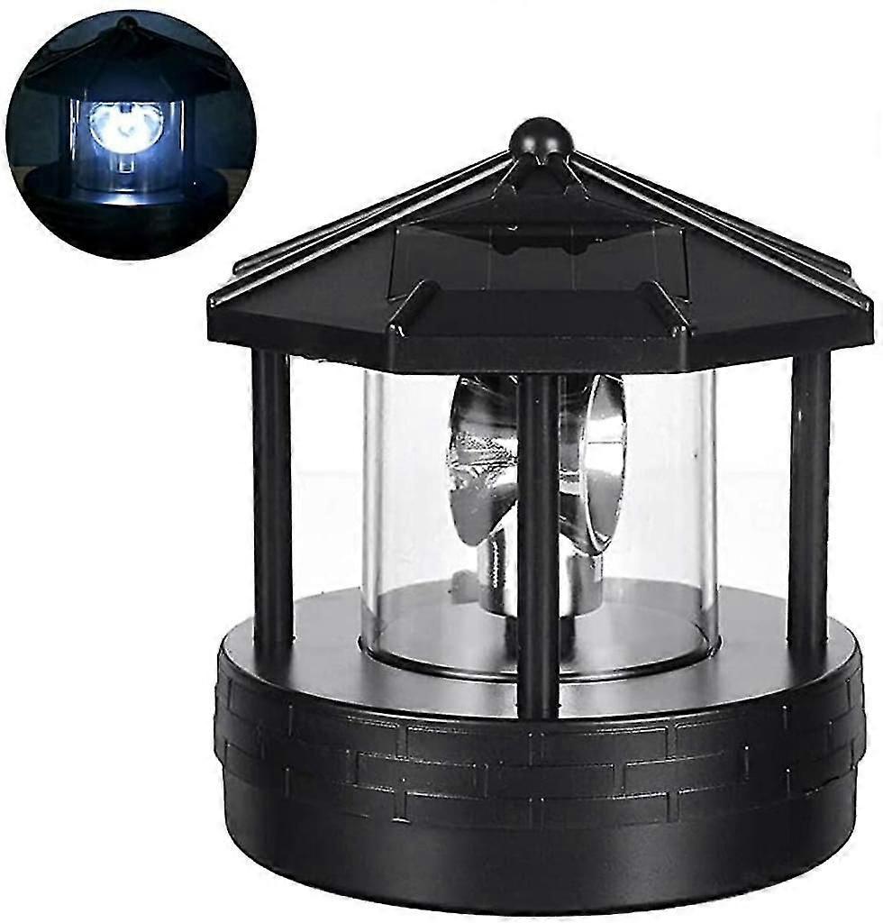 Solarbetriebene Led-drehleuchte Im Leuchtturmstil, Gartenleuchte