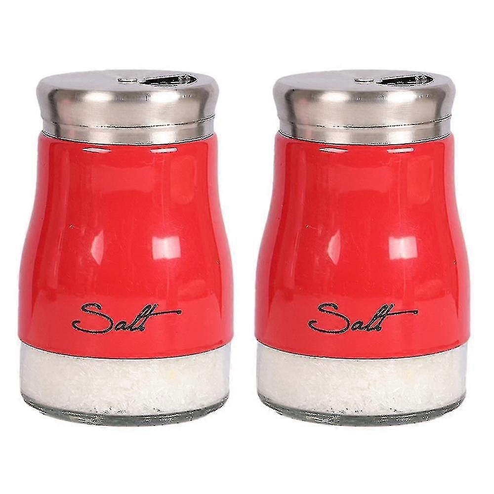 Salz- Und Pfefferstreuer-set, Küchendekoration, Salz- Und Pfefferstreuer-set Aus Glas, Niedlicher Salzstreuer-26-red