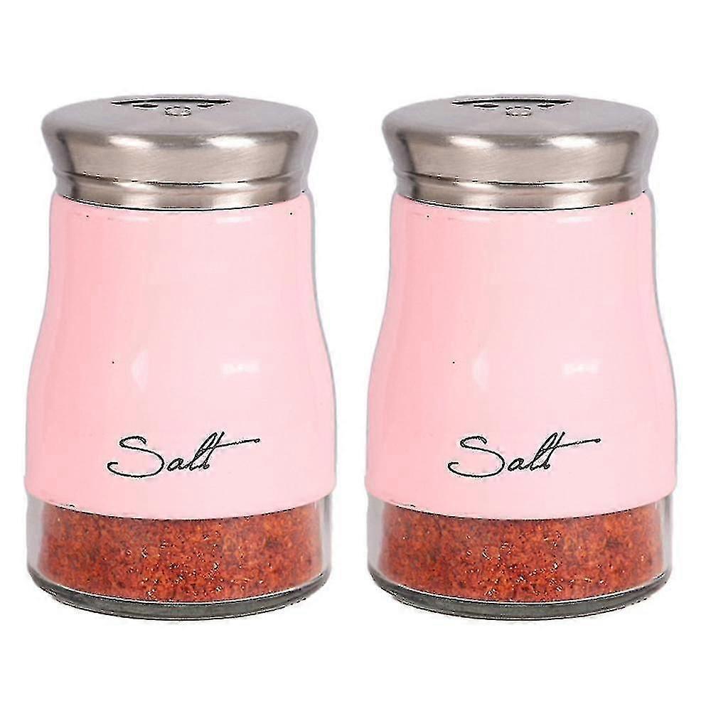 Salz- Und Pfefferstreuer-set, Küchendekoration, Salz- Und Pfefferstreuer-set Aus Glas, Niedlicher Salzstreuer-26-pink