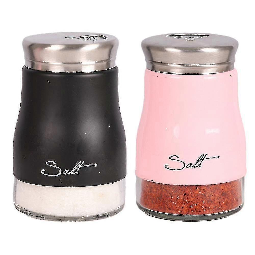 Salz- Und Pfefferstreuer-set, Küchendekoration, Salz- Und Pfefferstreuer-set Aus Glas, Niedlicher Salzstreuer-26-pink Black
