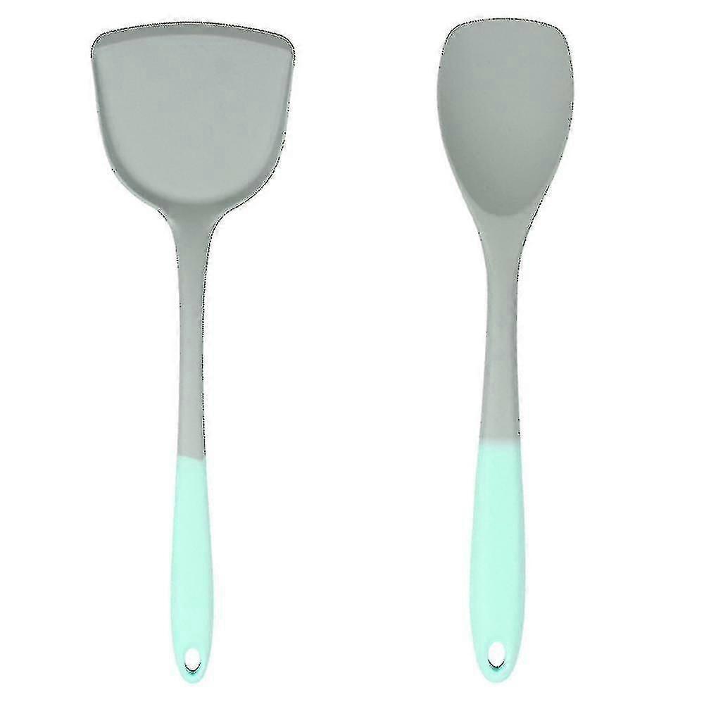 Zweifarbiges Silikon-antihaft-küchenspatel-set (2-teilig)