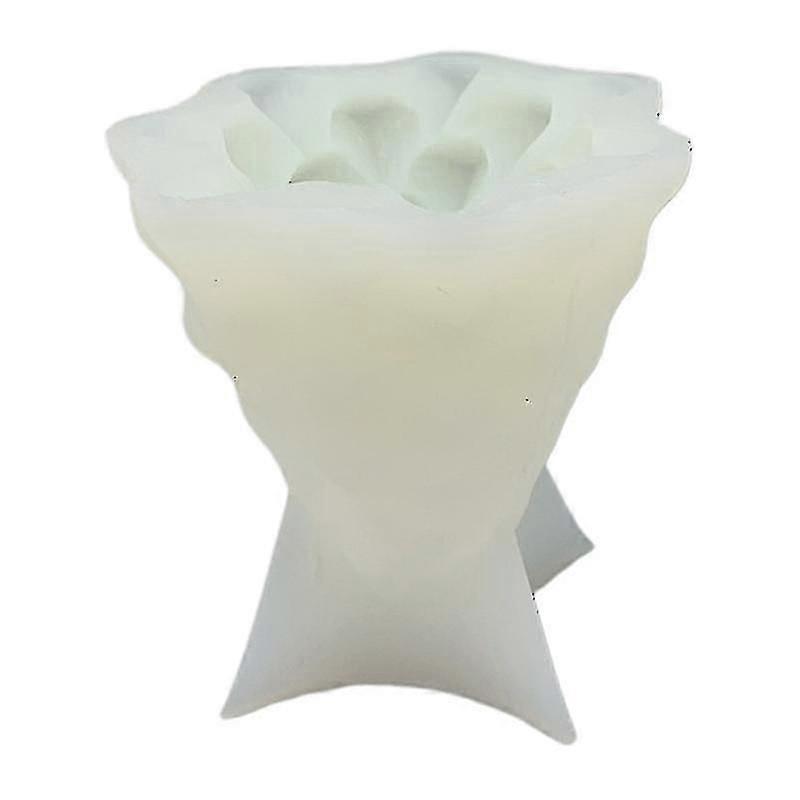 3d-kerzenform In Form Eines Sägezahn-weihnachtsbaums Aus Epoxidharz Und Silikon