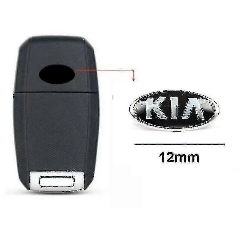 Kia Autoaufkleber Schlüsselanhänger Fernbedienung Emblem Logo Ersatz 12mm Ovaler Aufkleber
