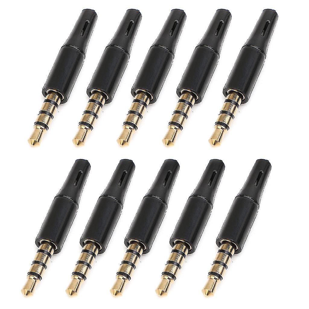 10 Stück 3,5-mm-4-polige Stereo-headset-steckerbuchsen-adapter