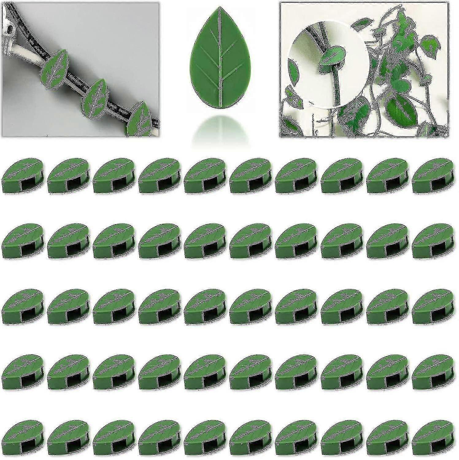 50 Stück Kletterpflanzen-wandbefestigungsclips, Unsichtbare, Selbstklebende Hängepflanzenclips, Kompatibel Mit Drahtbefestigung-50 Pcs