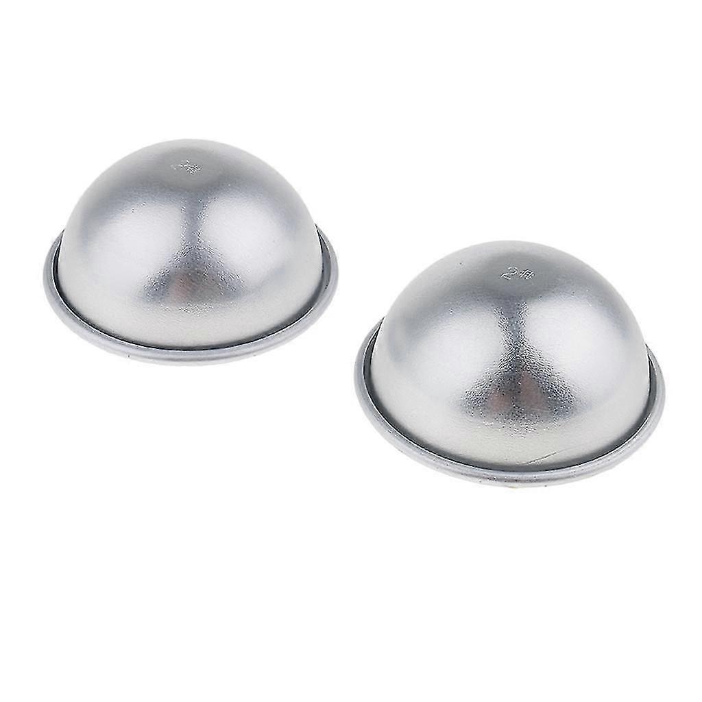 2 Stück Halbrunde Aluminium-badebombenform, Seifenform, Kuchenform 45x20mm