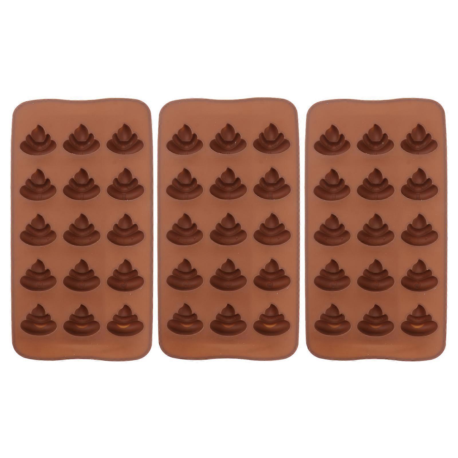 Stück 15 Lustige Kacka-süßigkeitenformen Silikon-backformen Hocker Eiswürfel Süßigkeiten Dessertform-coffee