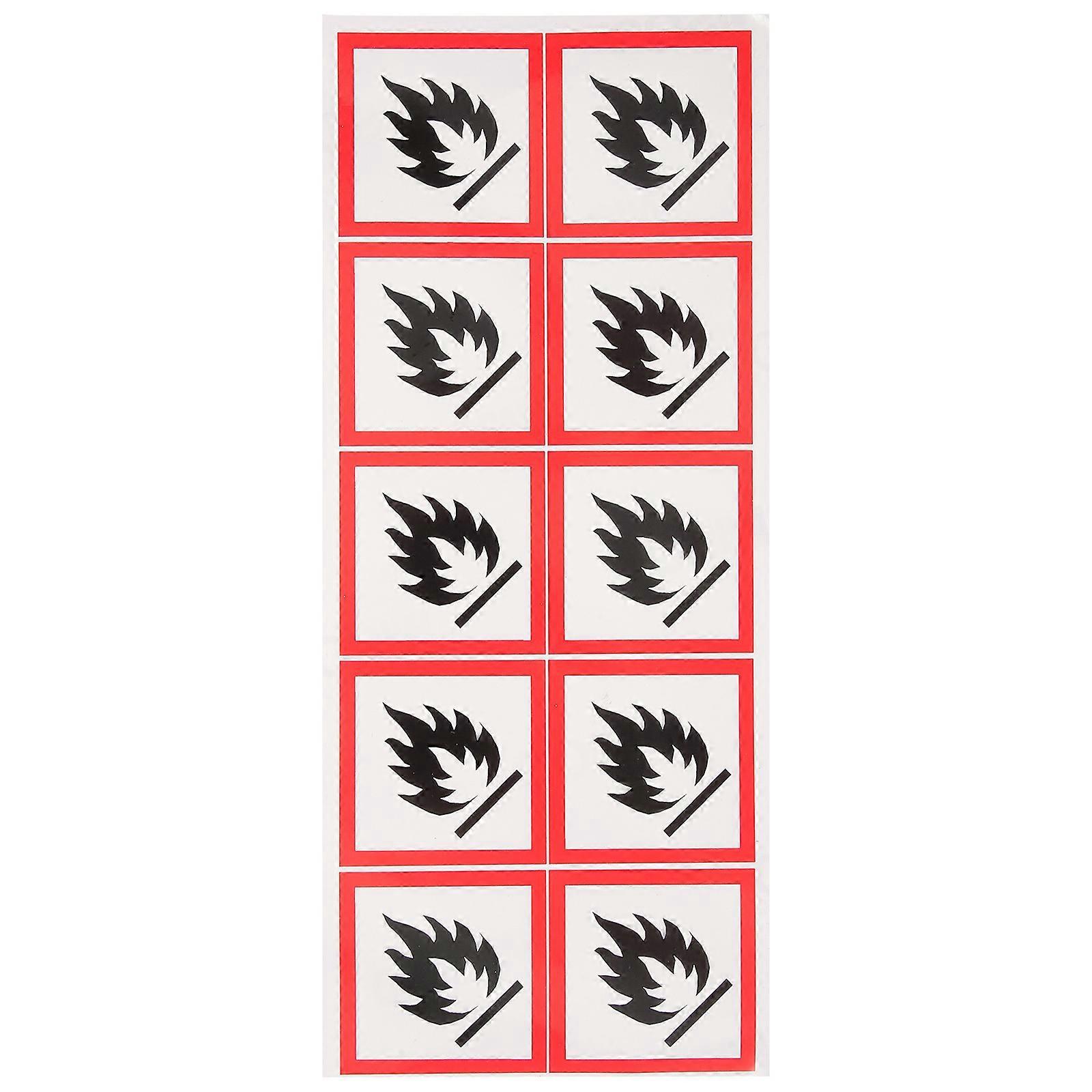 Blatt Aufkleber Für Brennbare Flüssigkeiten – Praktisches Warnschild Für Brennbare Flüssigkeiten-25.5x11cm