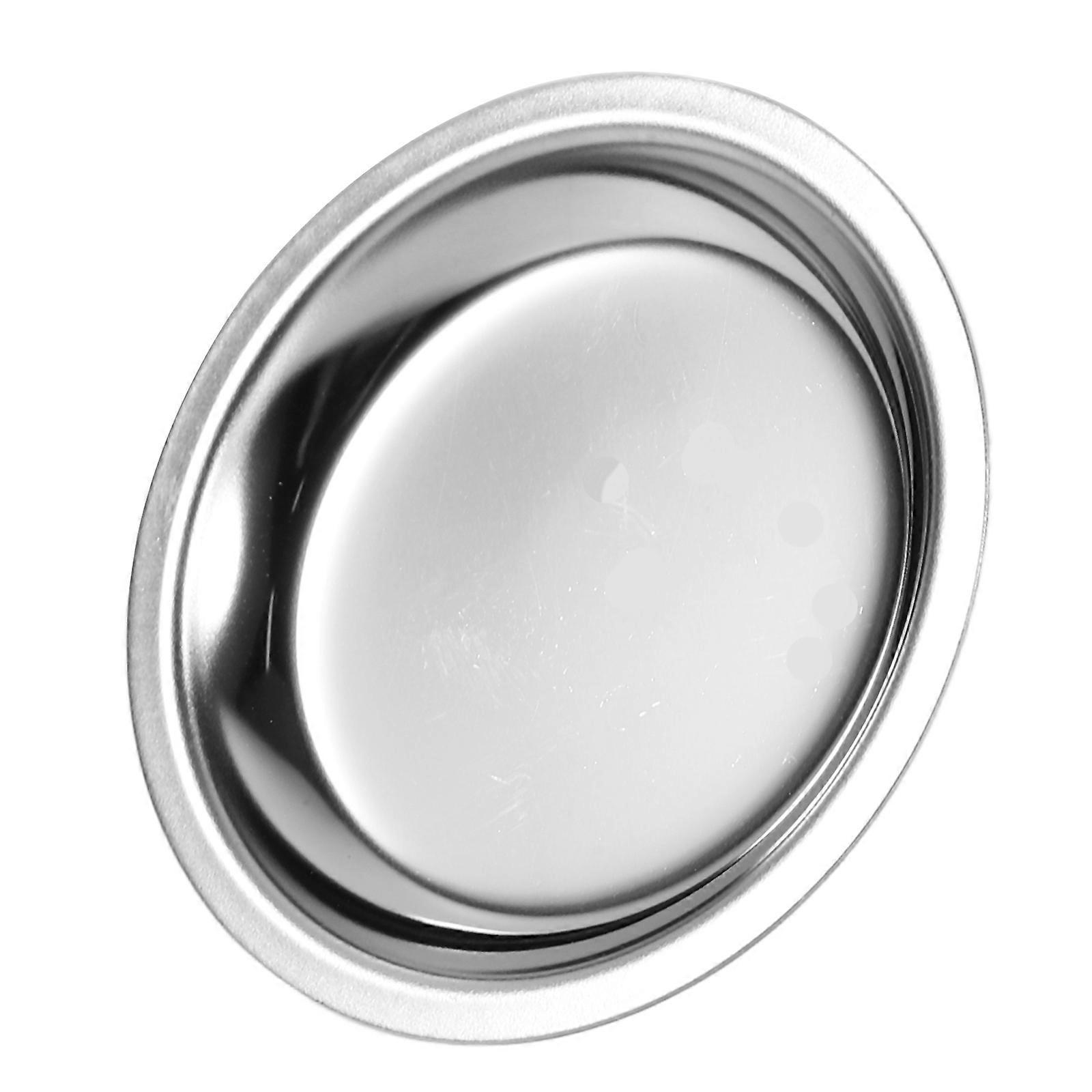 Runde, Dekorative Untertasse Aus Edelstahl Für Teebeutel, Ideal Als Kaffeetasse Oder Teebeutelschale.-5.50x5.50x0.50cm-silver