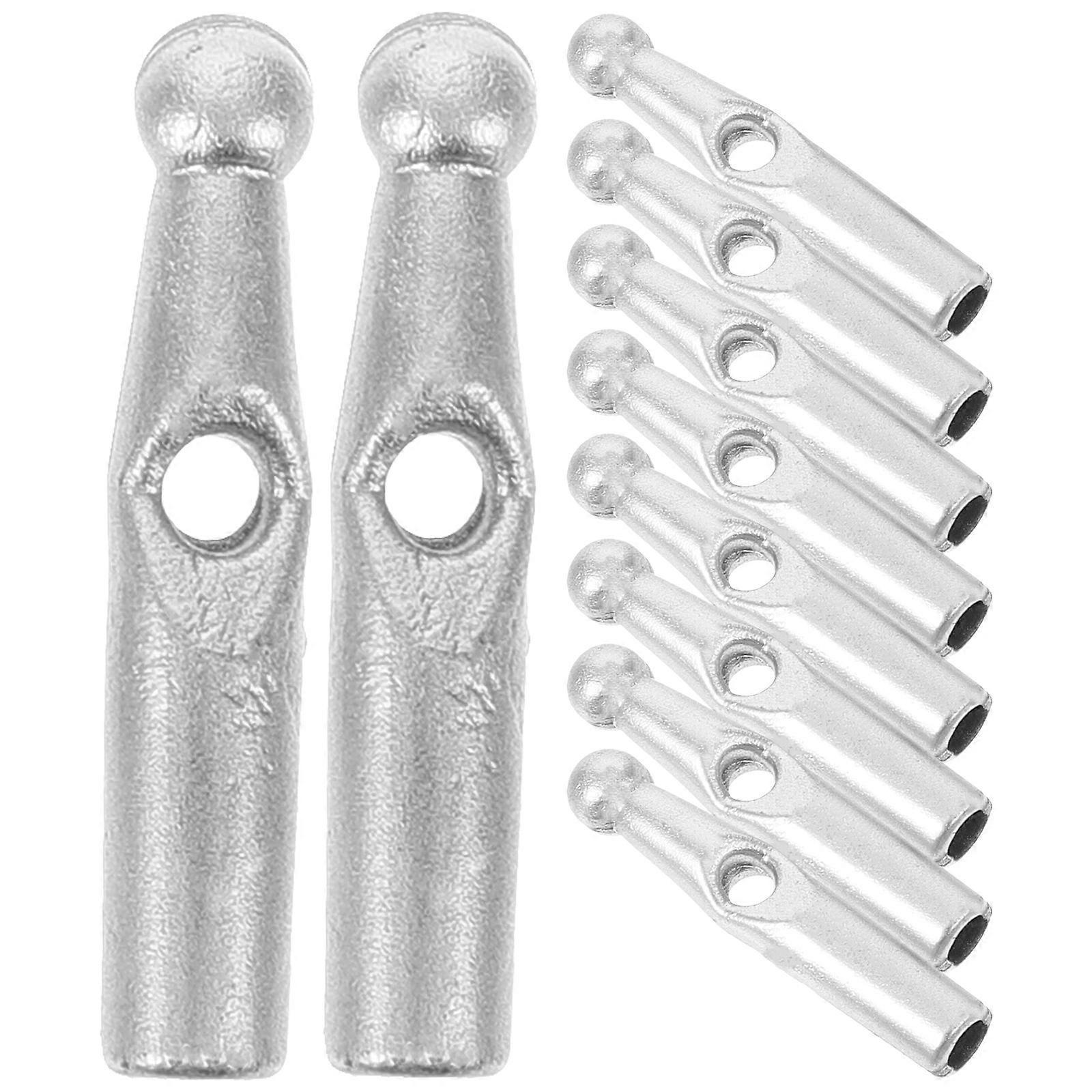 10 Stück Kunststoff-schirmfederperlen Zur Reparatur Von Schirmbeinen-2.00x0.40x0.40cm-silver